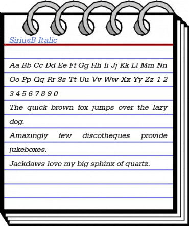 SiriusB Font