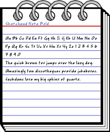 Sketchpad Note Bold Font