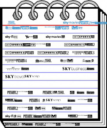 Sky 1998 Channel Logos Regular Font