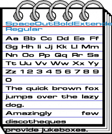 SpaceOutBoldExtended Regular Font