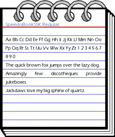 SpeedoBookSSK Font