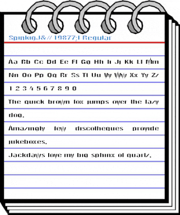 SpinkigJ䶥l Regular Font