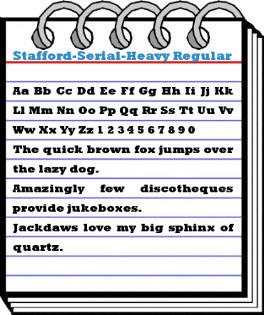 Stafford-Serial-Heavy Regular Font