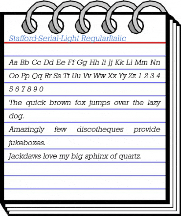 Stafford-Serial-Light Font