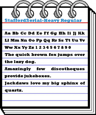 StaffordSerial-Heavy Font