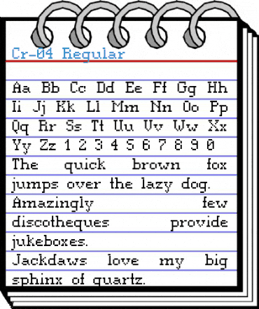 Cr-04 Font