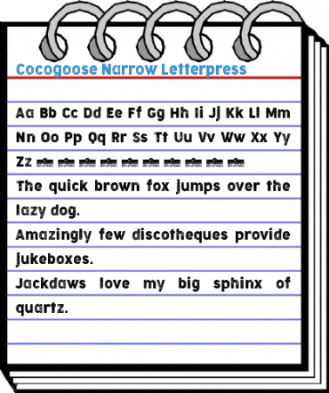 Cocogoose Narrow Font
