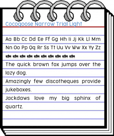 Cocogoose Narrow Trial Light Font