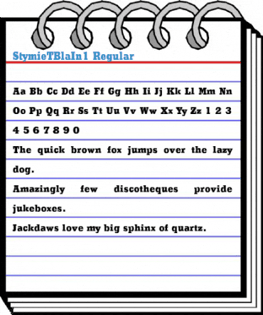 StymieTBlaIn1 Font