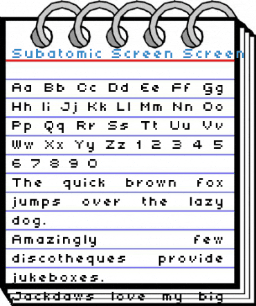 Subatomic Screen Font