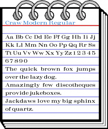 Craw Modern Regular Font