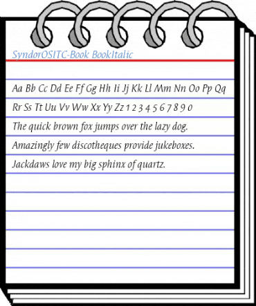 SyndorOSITC-Book BookItalic Font