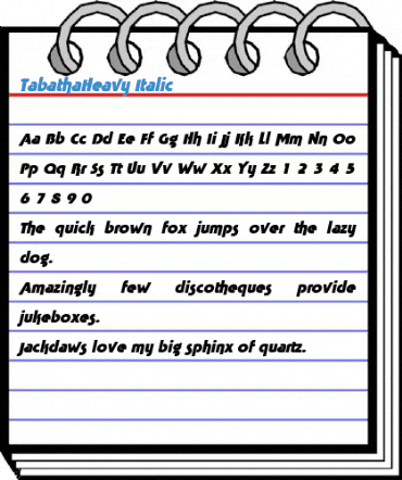 TabathaHeavy Font