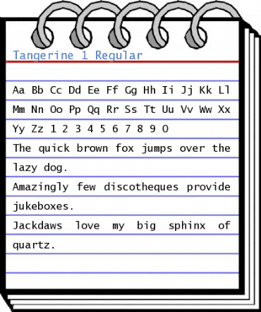 Tangerine 1 Regular Font