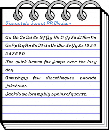 Tarantula Script RR Medium Font