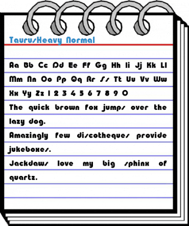 TaurusHeavy Normal Font