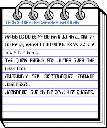 TechnoDisplayCapsSSK Regular Font