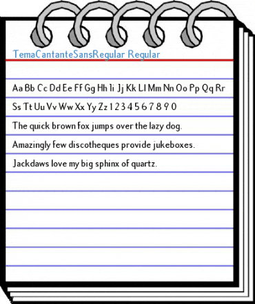 TemaCantanteSansRegular Regular Font