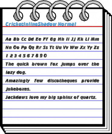 CricketInlineShadow Normal Font