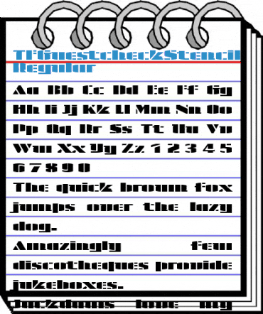 TFGuestcheckStencil Regular Font