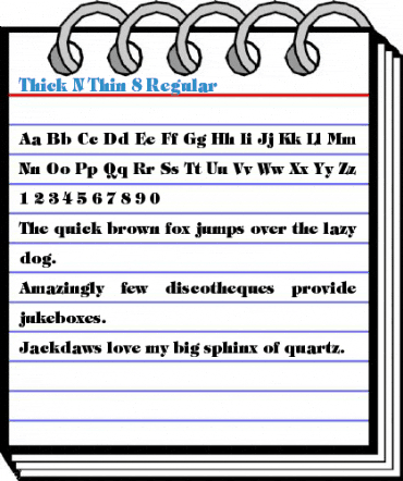 Thick N Thin 8 Font