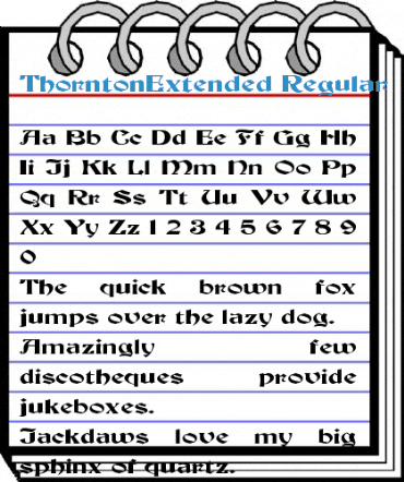 ThorntonExtended Regular Font