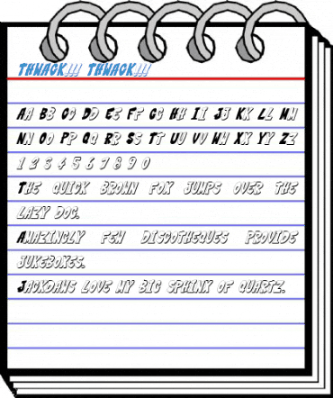 THWACK!!! Font