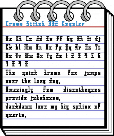 Cross Stitch 332 Regular Font