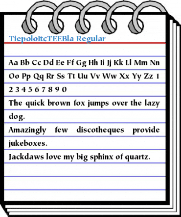 TiepoloItcTEEBla Regular Font