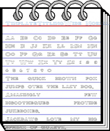 TinplateTitlingWide Normal Font