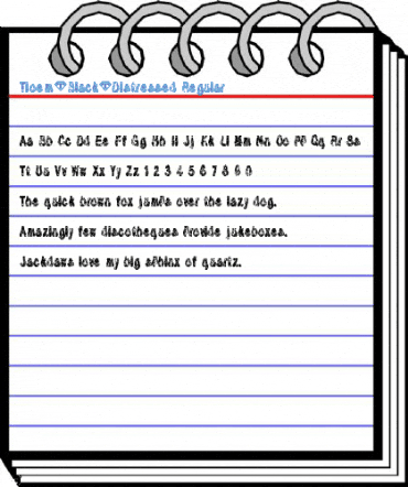 Tioem-Black-Distressed Regular Font