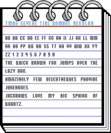 TMBG Severe Tire Damage Regular Font