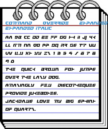 Command Override Expanded Italic Expanded Italic Font