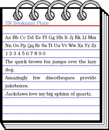 TR Bookman Plain Font
