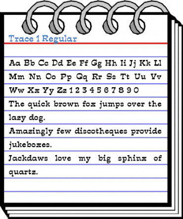 Trace 1 Regular Font