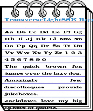 TransverseLightSSK Font