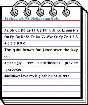 Trebuchet MS Digiscream Font