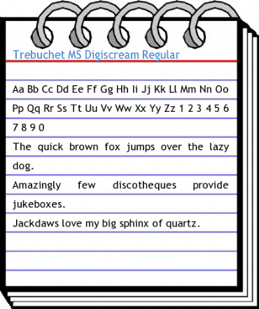 Trebuchet MS Digiscream Regular Font