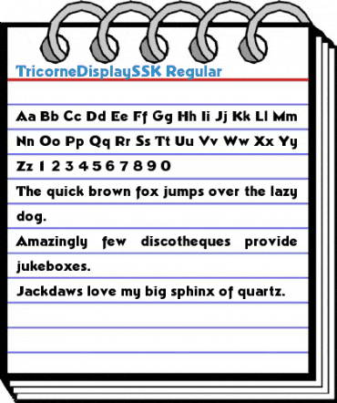 TricorneDisplaySSK Font