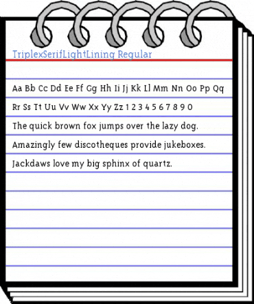 TriplexSerifLightLining Font