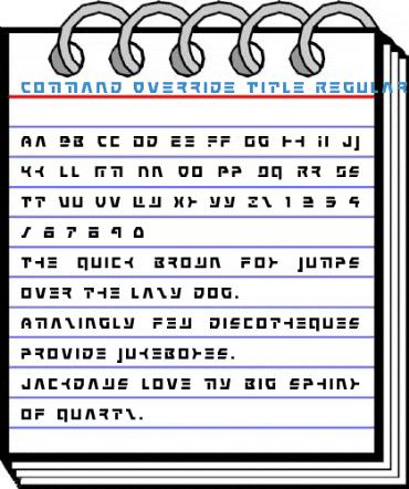 Command Override Title Regular Font