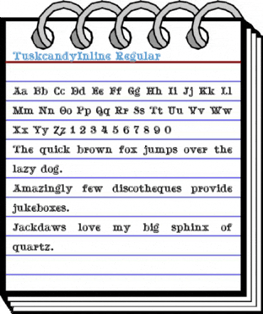 TuskcandyInline Regular Font