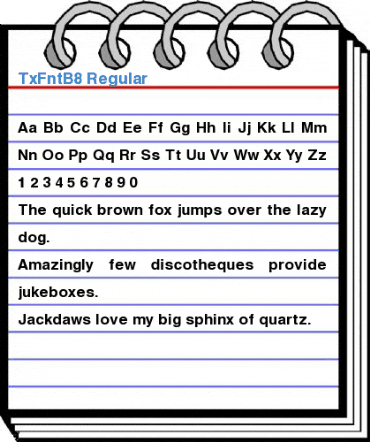 TxFntB8 Font