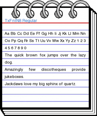 TxFntN8 Regular Font