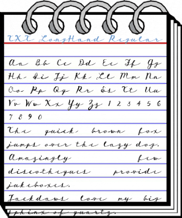 TXT LongHand Regular Font