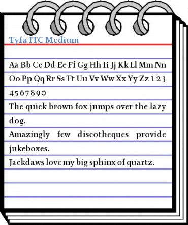 Tyfa ITC Medium Font