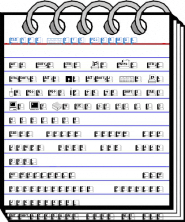 Type Keys Normal Font