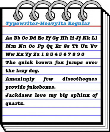 Typewriter-HeavyIta Font