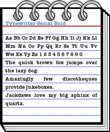 Typewriter-Serial Font