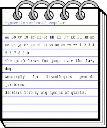 TypewriterCondensed Regular Font